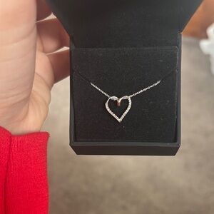 Zales Silver Heart Necklace